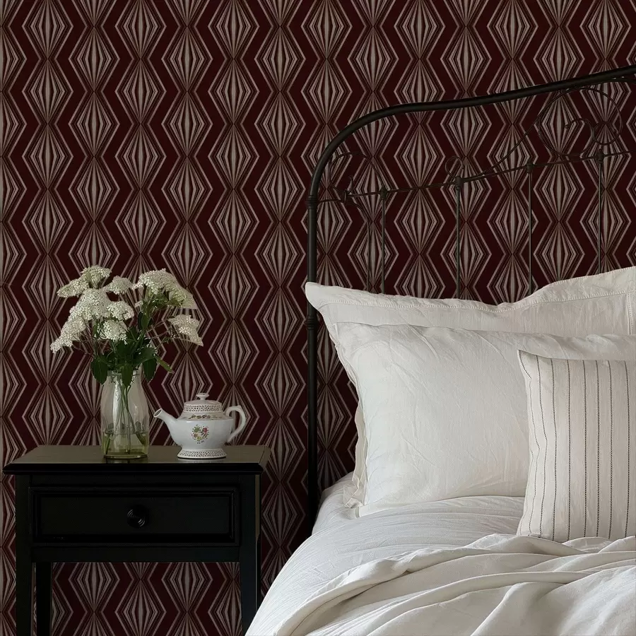 Fototapet Diamantový geometrický vzor na vínově hnědém pozadí a00925v1