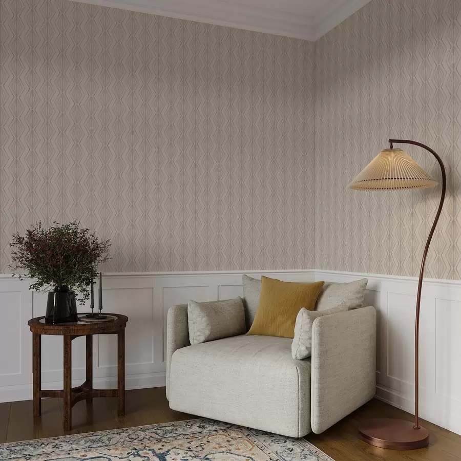 Fototapet Lehký diamantový ornament v klidných béžových tónech a00925v2