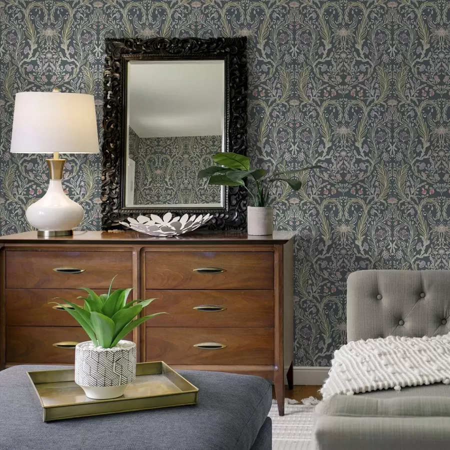 Fototapet Stejný ornament na chladném šedo-modrém pozadí a00928v1