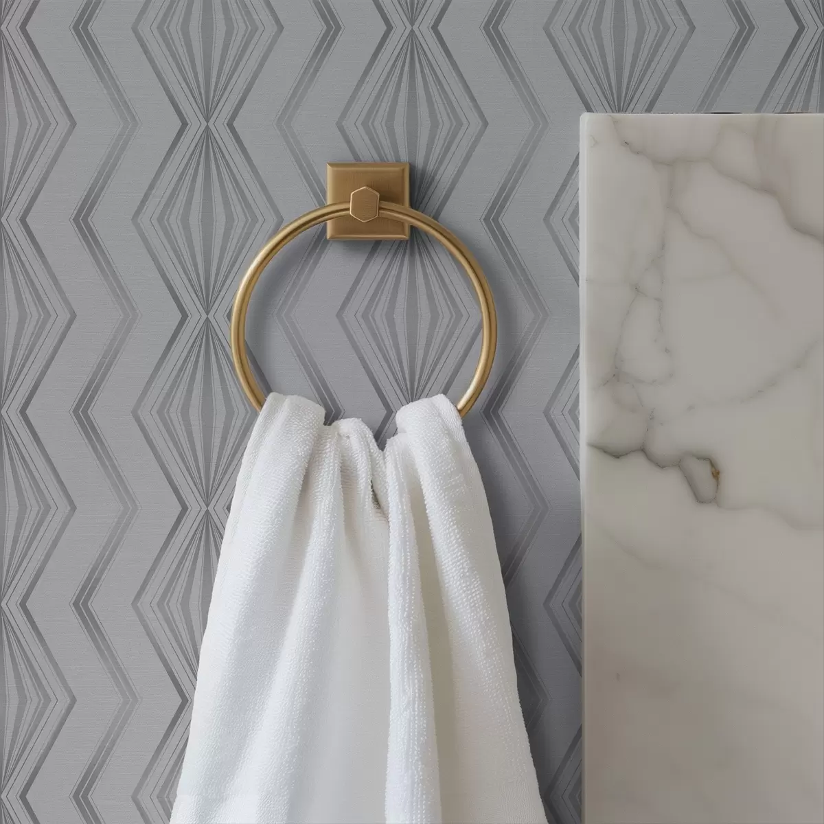 Tapety Světle šedý geometrický vzor s diamanty a00973v2