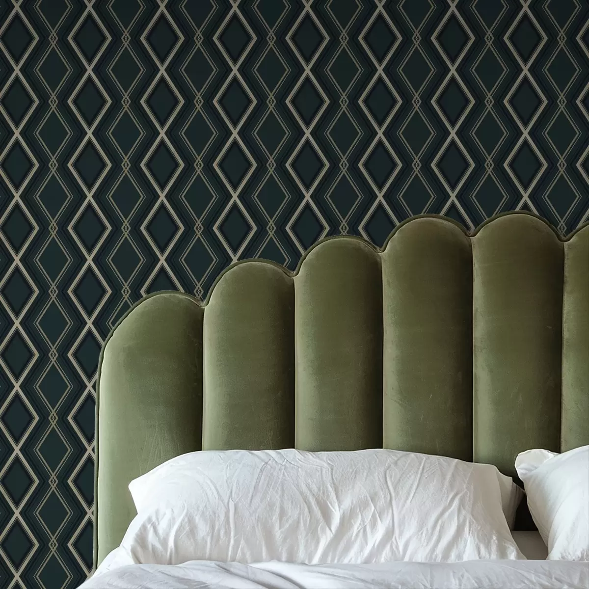 Tapety Tmavě modrozelené pozadí s opakující se diamantovou mřížkou a00975v1