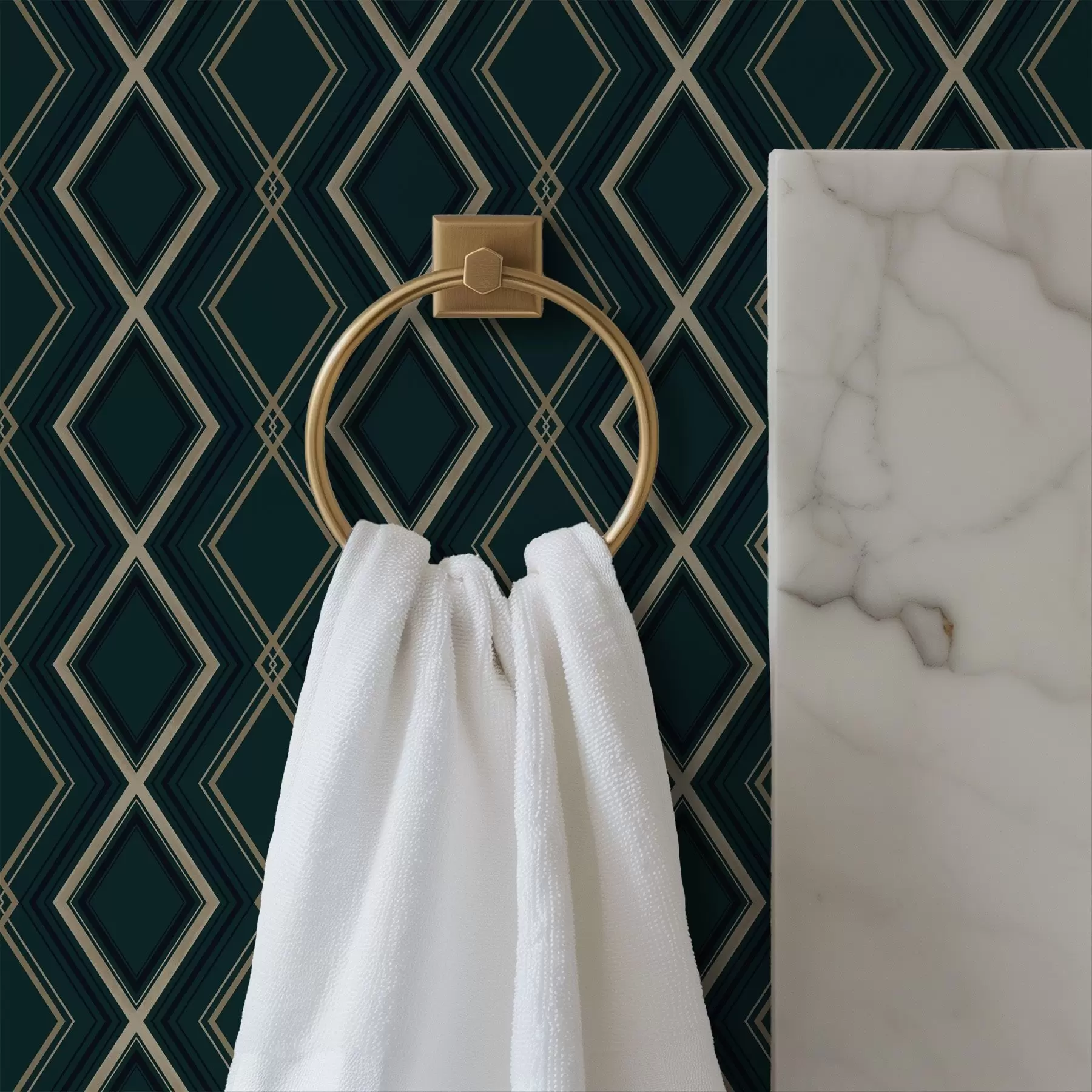 Fototapet Tmavě modrozelené pozadí s opakující se diamantovou mřížkou a00975v1