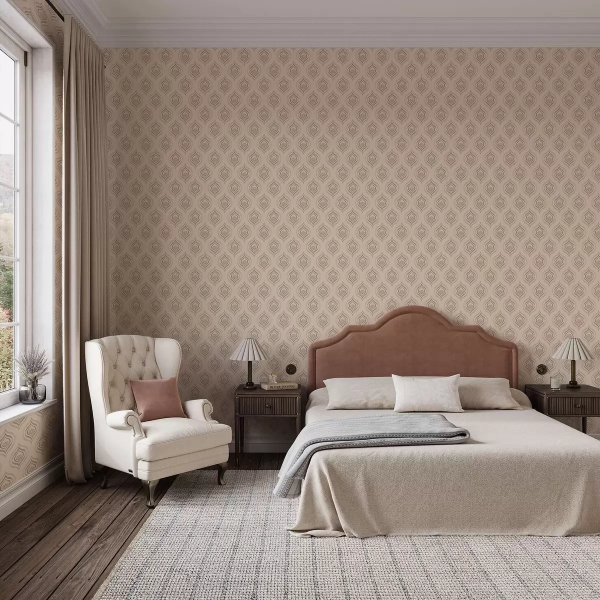 Tapety Práškové kapky s květinou na teplém pozadí a00977v2