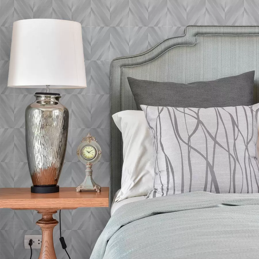 Fototapet Geometrie šikmých tahů v chladné šedo-modré paletě a00983v2