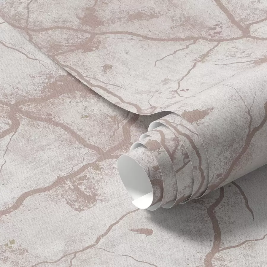 Fototapet Lehký beton s krajkou růžových prasklin a skvrn a00987