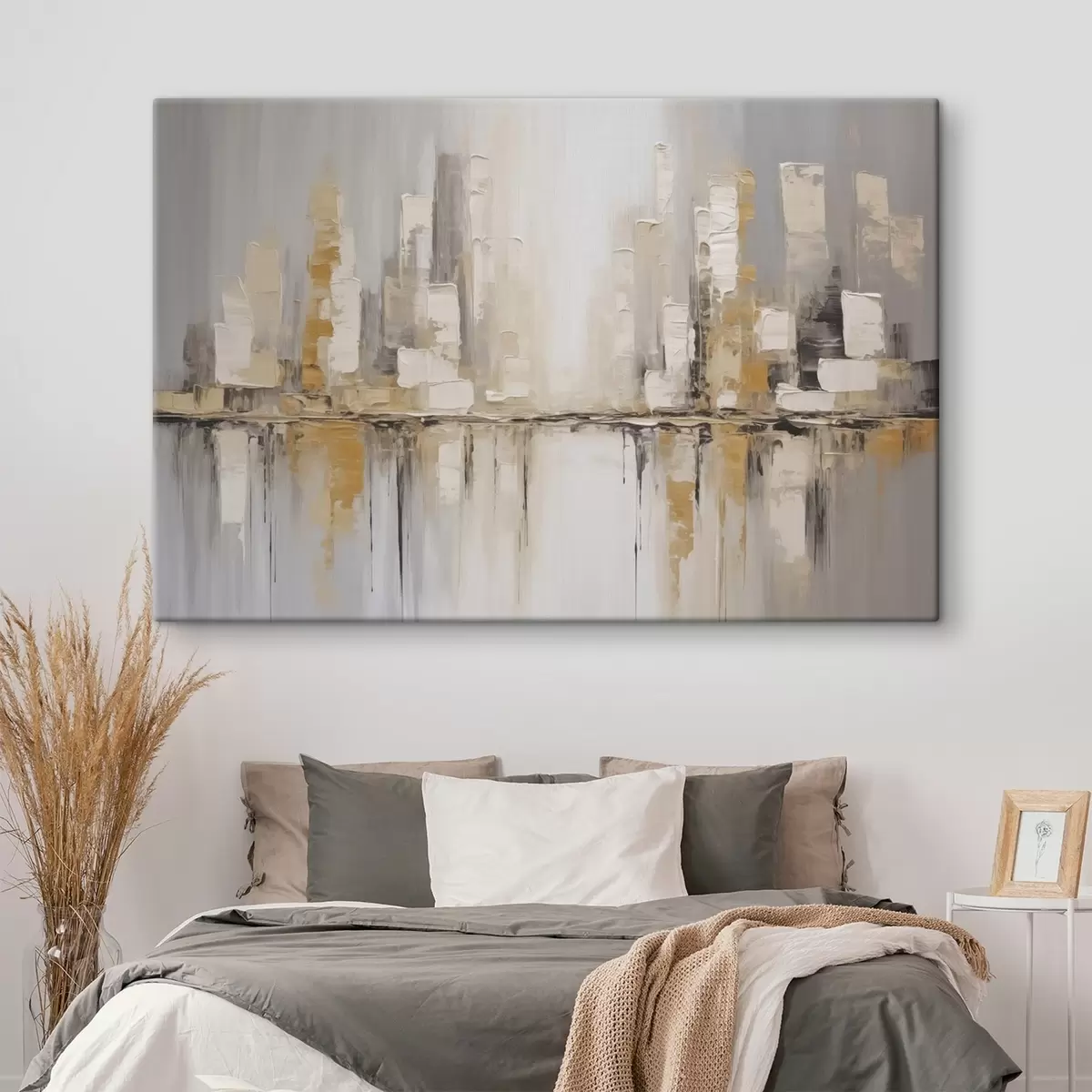 Obraz Abstraktní napodobení malby města Č. s46761