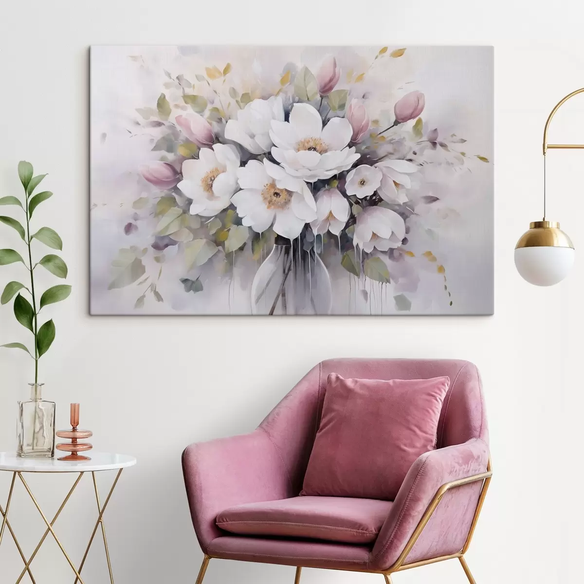 Obraz Květiny ve váze, imitace obrazu Č. s46763