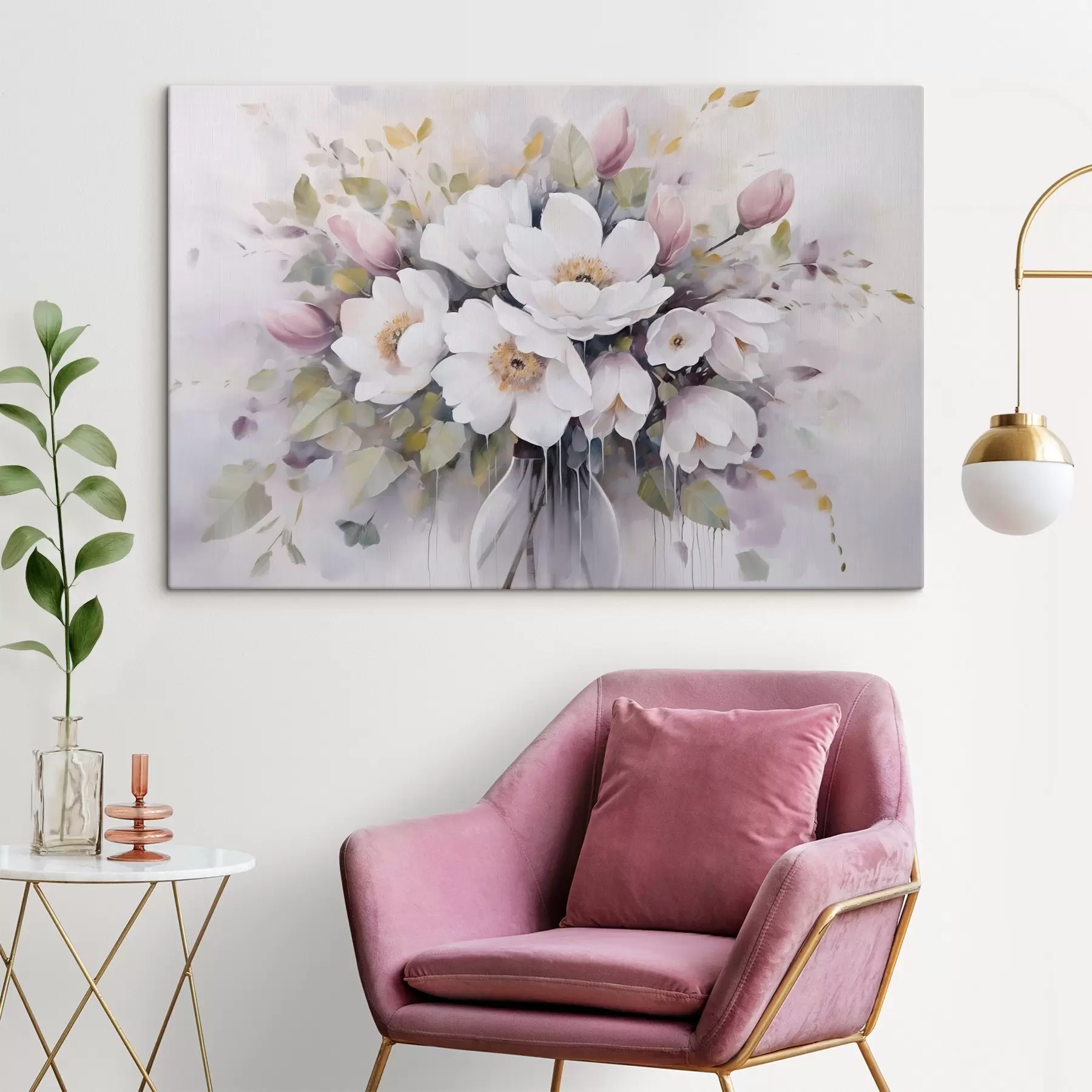 Obraz Květiny ve váze, imitace obrazu Č. s46763