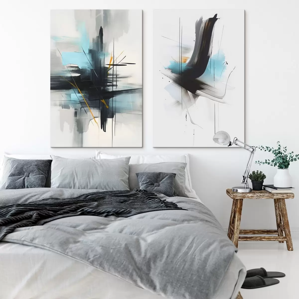 Obraz Abstrakce s imitací stříkanců a tahů štětcem Č. m01037