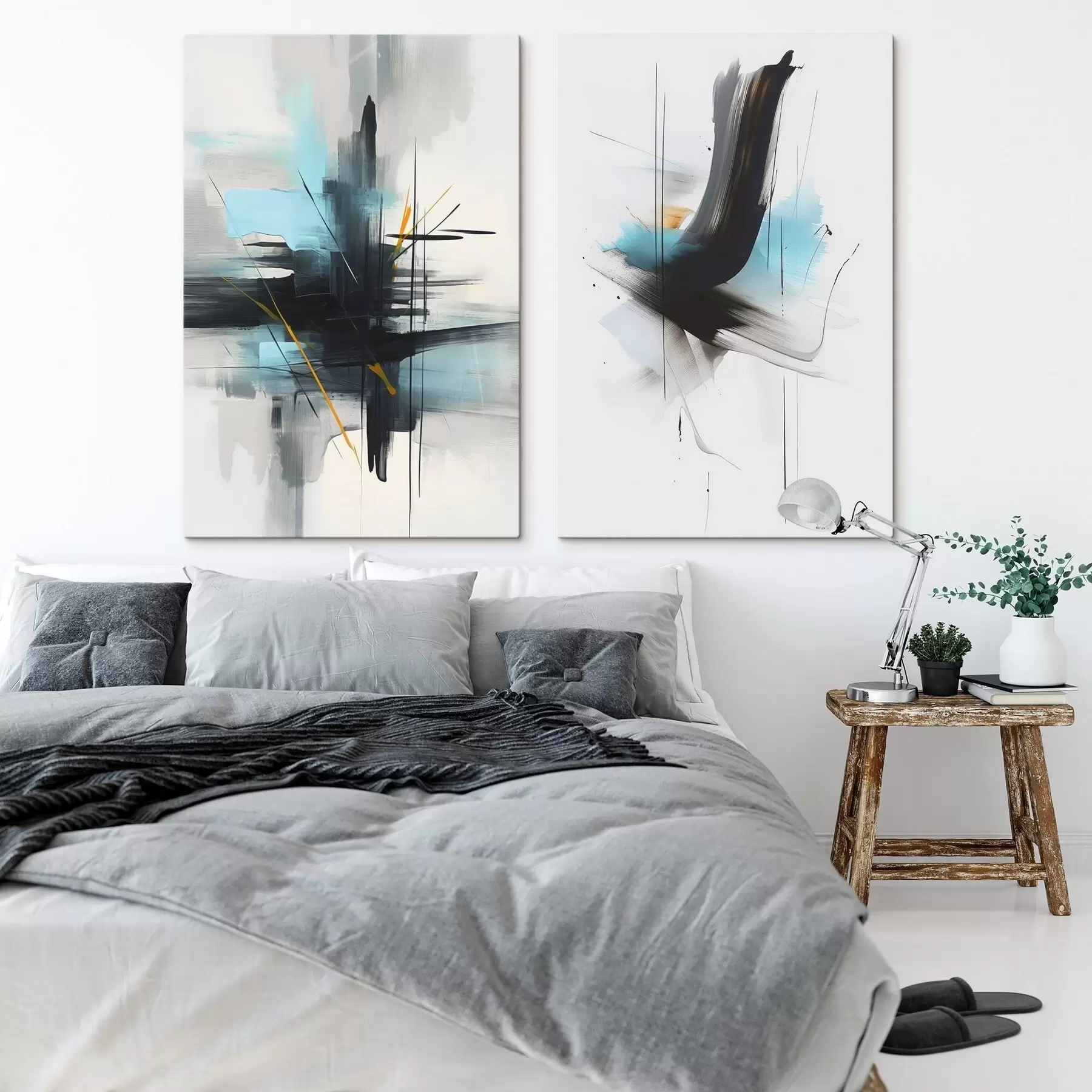 Obraz Abstrakce s imitací stříkanců a tahů štětcem Č. m01037