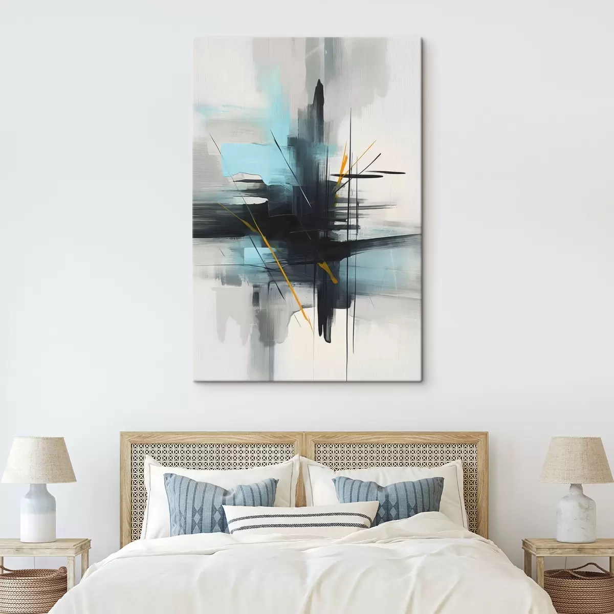 Obraz Abstrakce s imitací stříkanců a tahů štětcem Č. s46789