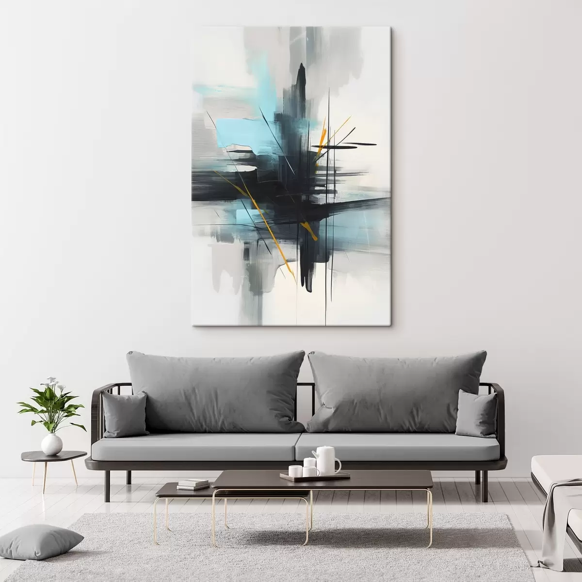 Obraz Abstrakce s imitací stříkanců a tahů štětcem Č. s46789