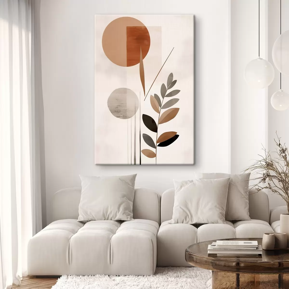 Obraz Abstrakce s rostlinou Č. s46781