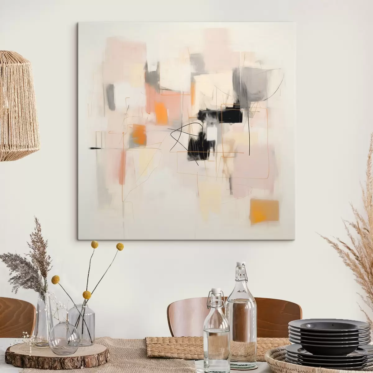 Obraz Minimalistická abstrakce s jemnými barvami Č. s46638