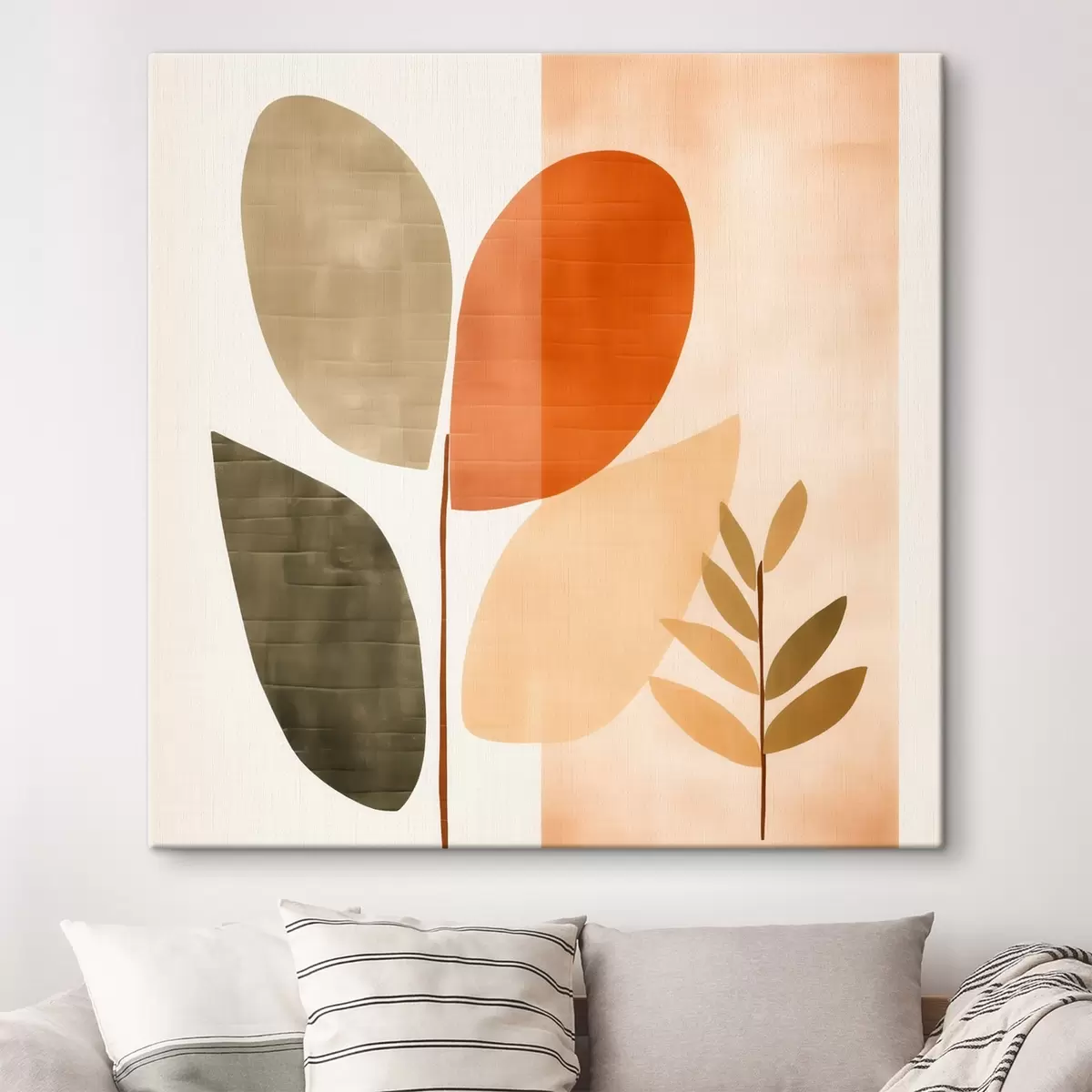 Obraz Minimalistická zeleň v uměleckém stylu Č. s46644