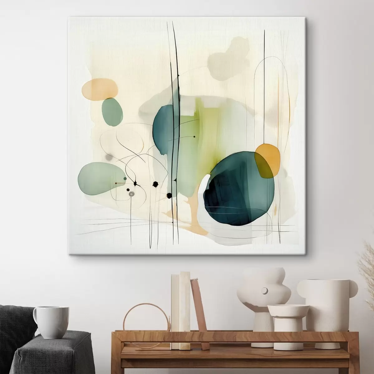 Obraz Umělecká geometrie v jemných tónech Č. s46649