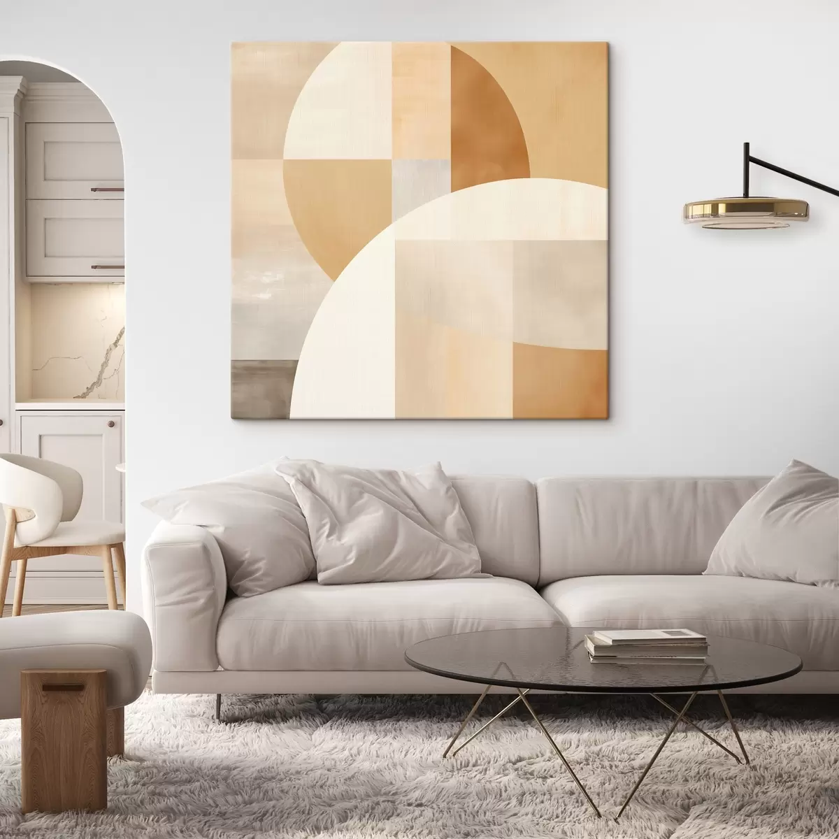 Obraz Umělecká geometrie v pastelových tónech Č. s46650