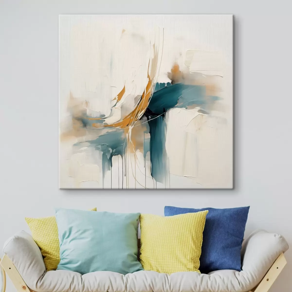 Obraz Dynamická abstrakce s texturovanými prvky Č. s46657