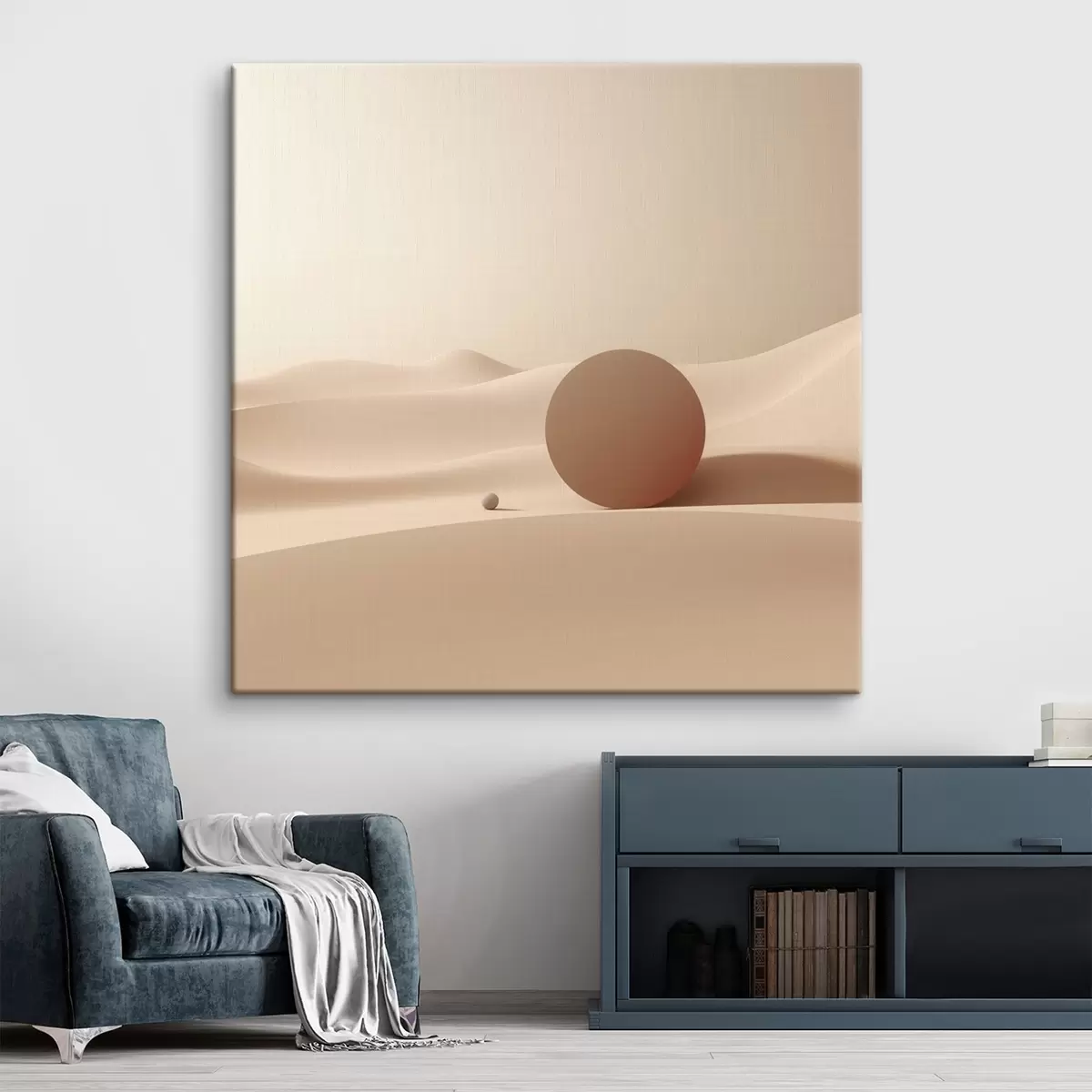 Obraz Abstraktní krajina s minimalistickými tvary Č. s46658