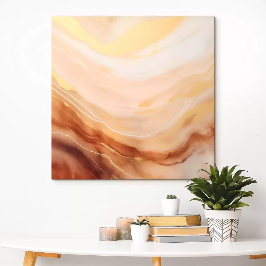 Obraz Abstrakce v pastelové paletě s přírodními tvary Č. s46660