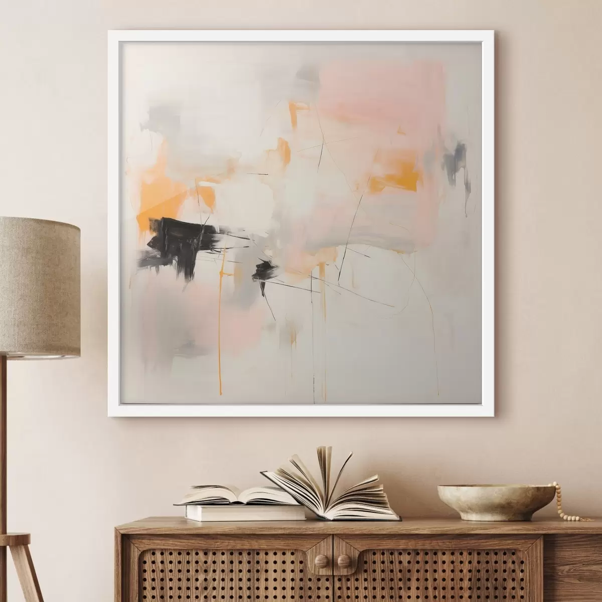 Poster Rozmazané tvary a dynamické tahy v gestické technice f46639