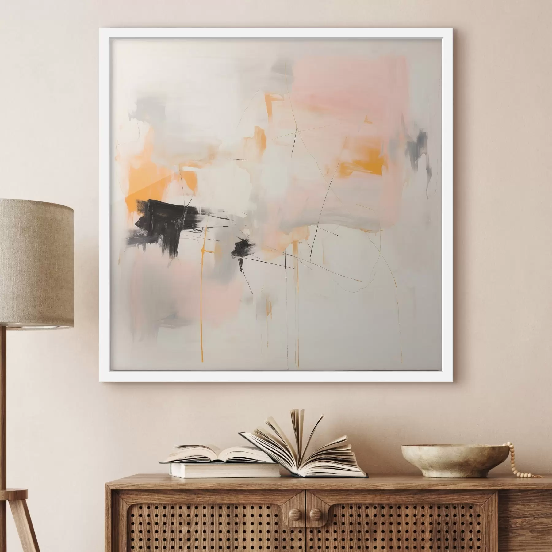 Fototapet Rozmazané tvary a dynamické tahy v gestické technice f46639