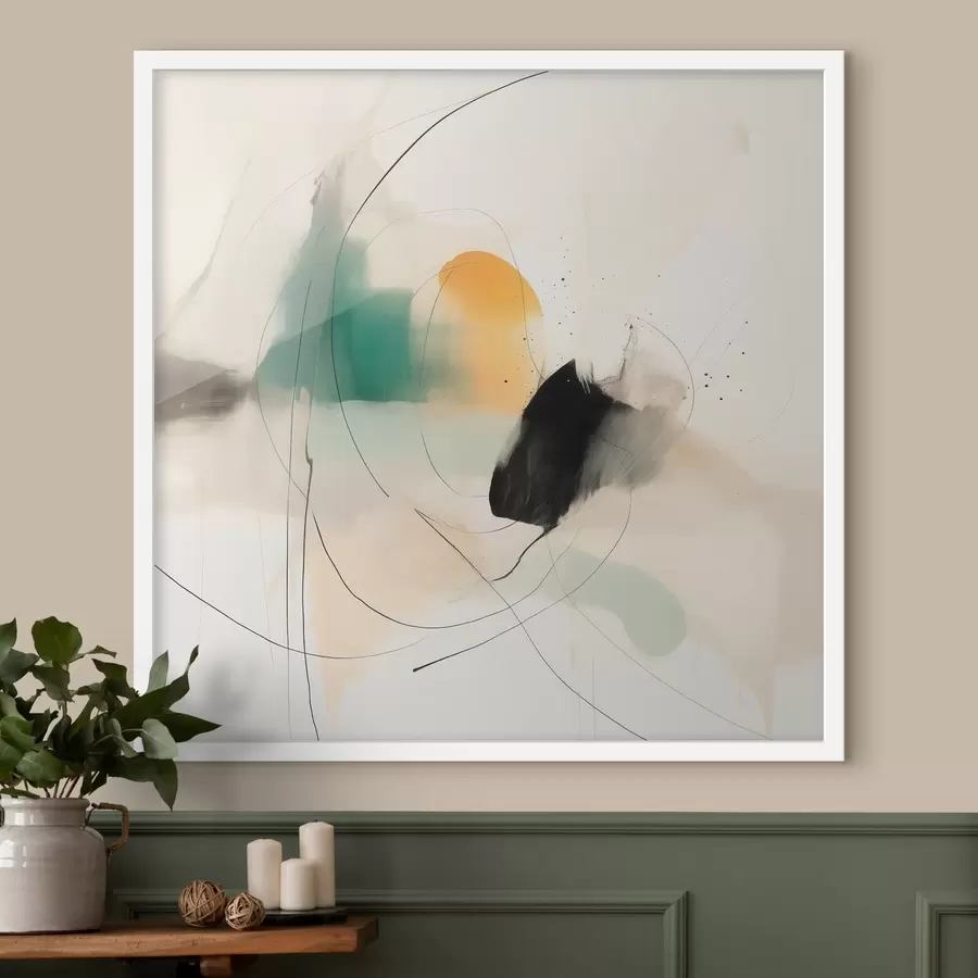 Fototapet Jemné barvy a dynamika linií v vzdušném abstraktním stylu f46641