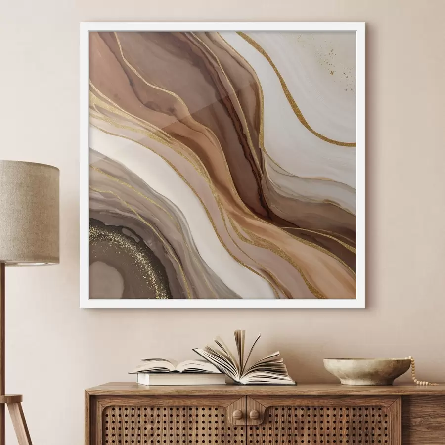 Fototapet Kamenná kompozice v dřevěných tónech f46642