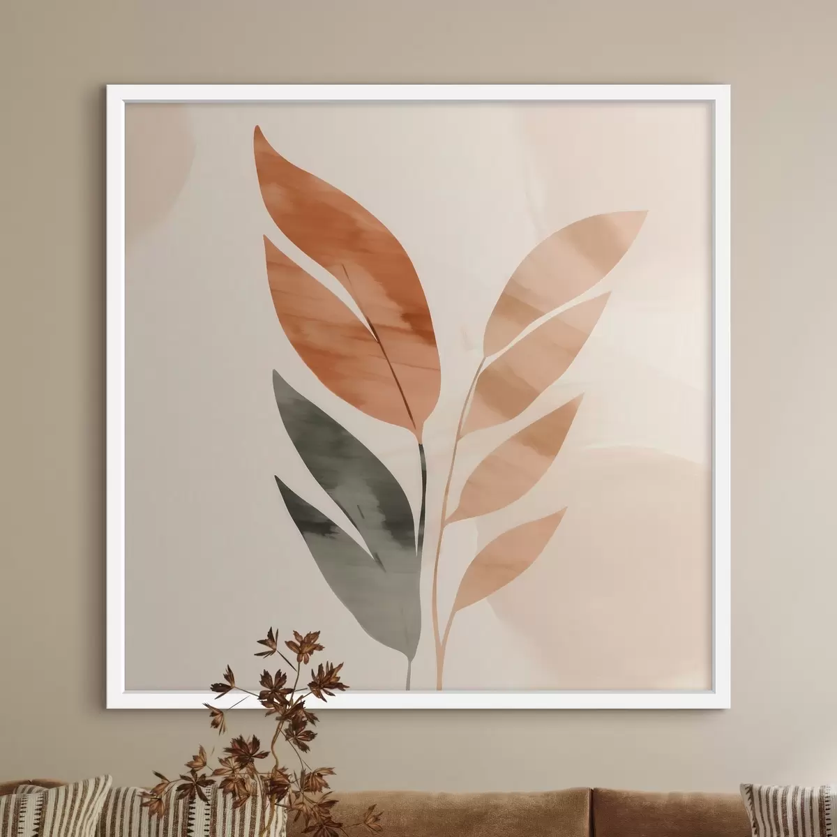 Poster Botanická kompozice v teplých tónech f46647