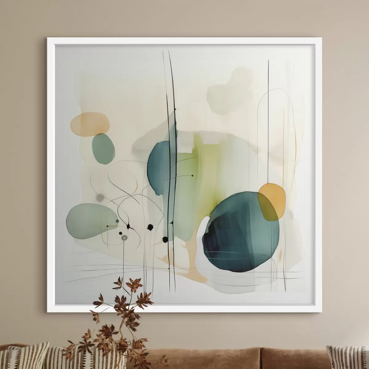 Poster Umělecká geometrie v jemných tónech f46649