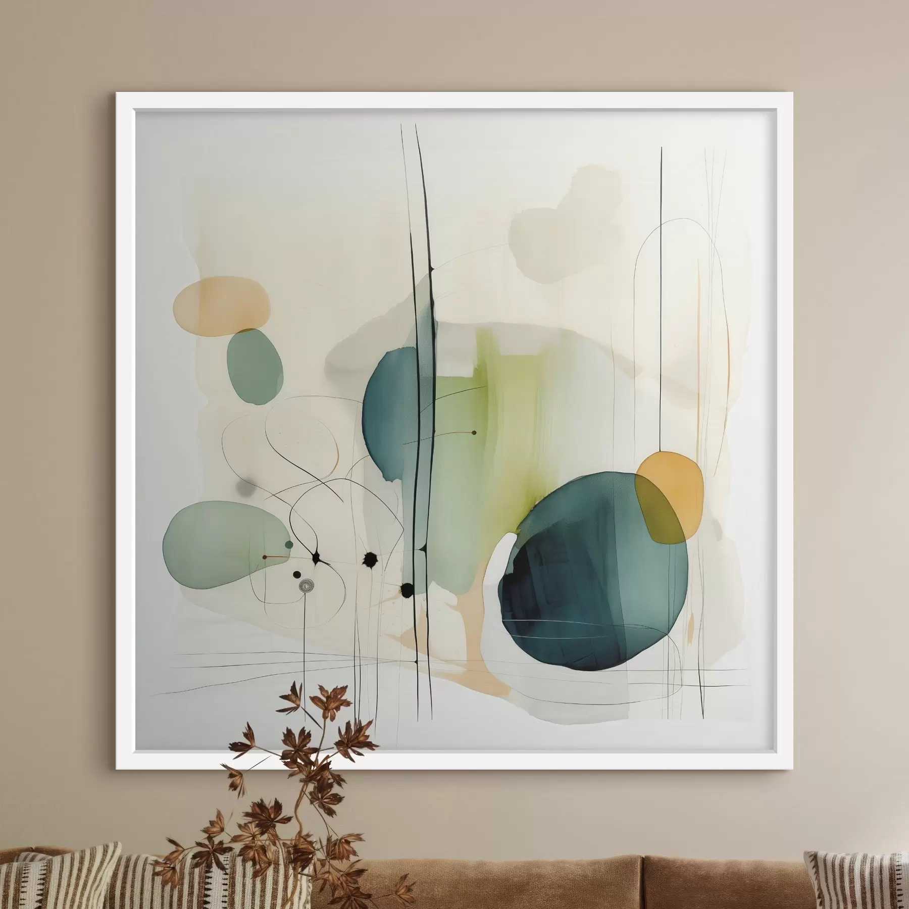 Obraz Umělecká geometrie v jemných tónech Č. f46649