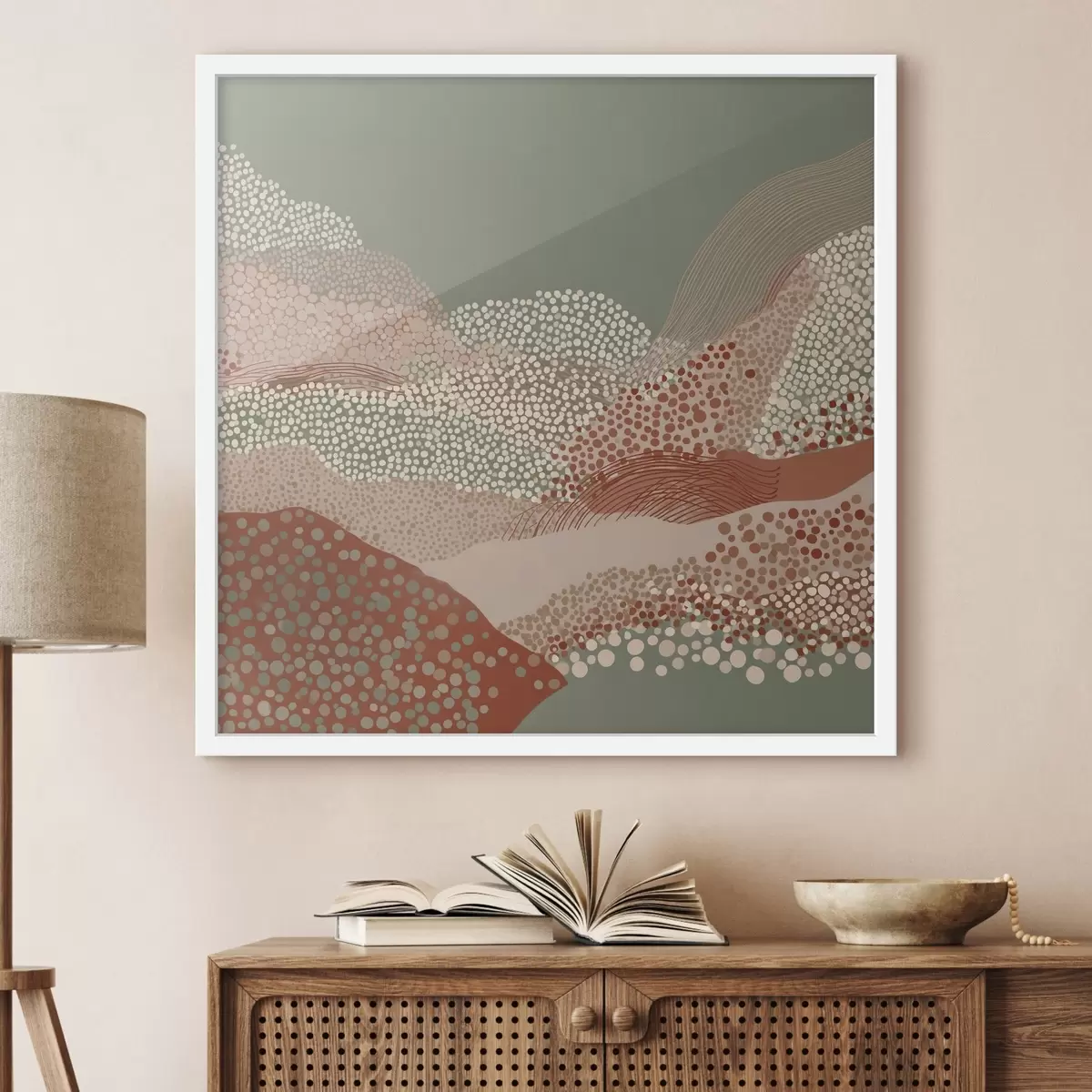 Poster Krajina ve stylizovaném provedení f46652