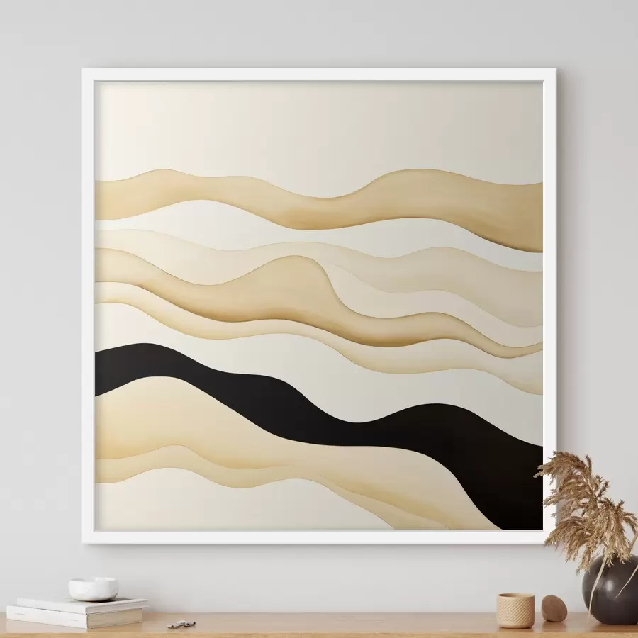 Fototapet Dekorativní motiv s hladkými liniemi v kontrastní škále f46662