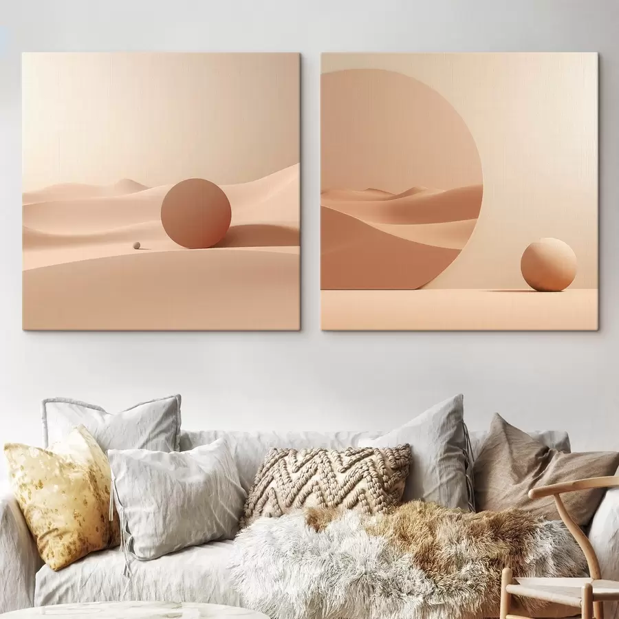 Obraz Kompozice s klidnými prostory a geometrickou formou Č. m00990