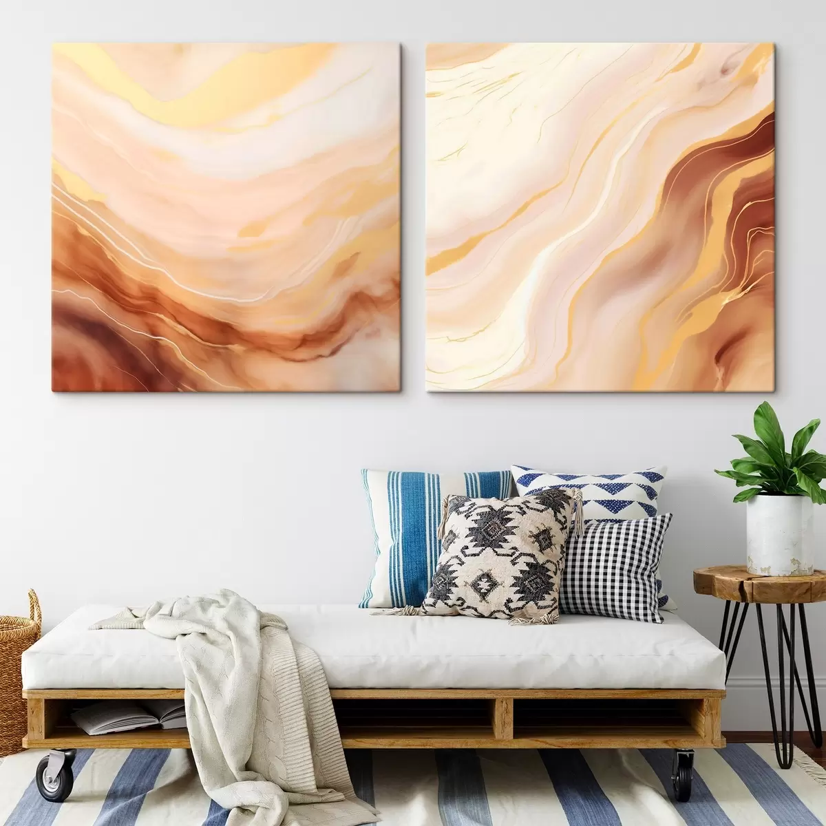 Obraz Lehké vlnitá struktury v akvarelové technice Č. m00991