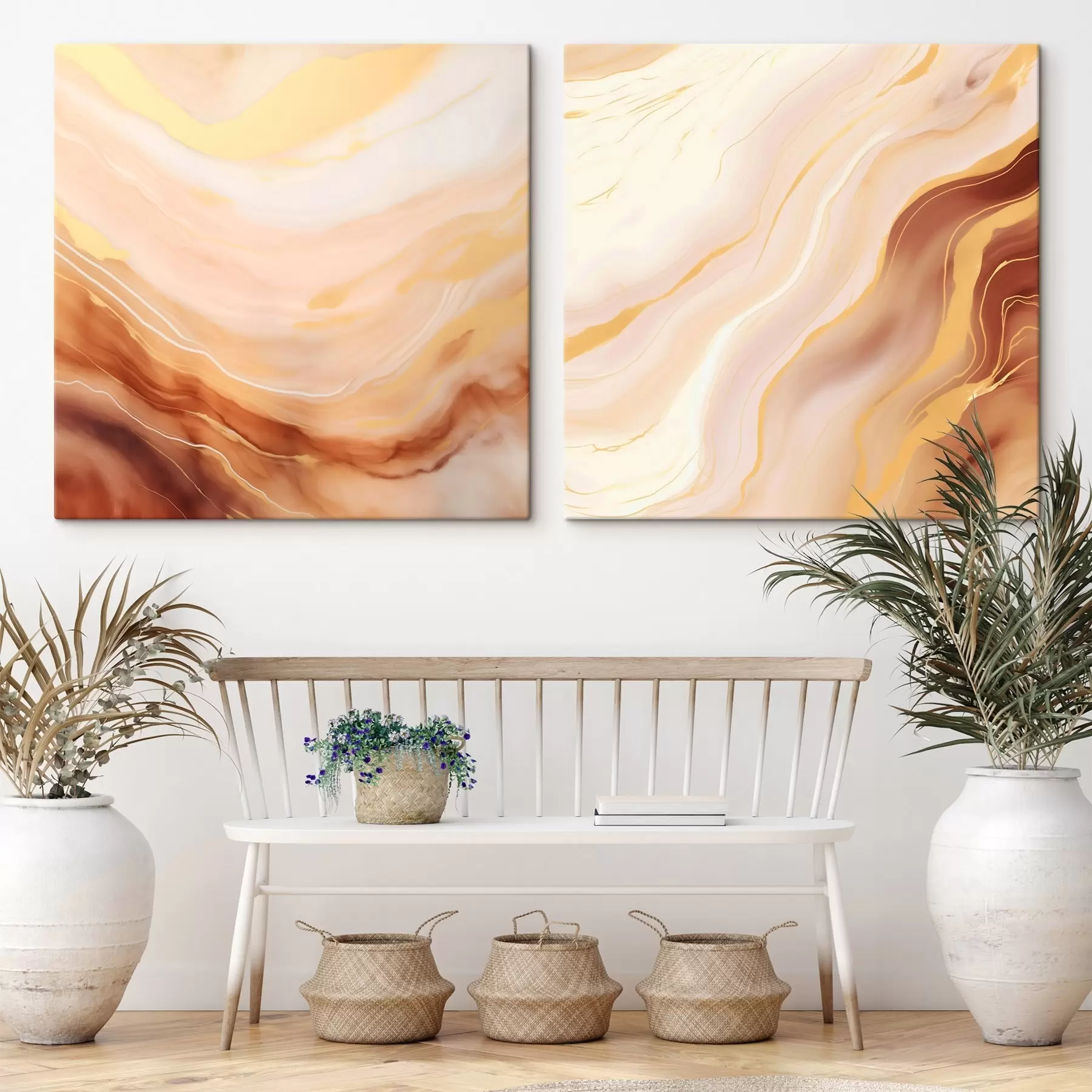 Obraz Lehké vlnitá struktury v akvarelové technice Č. m00991