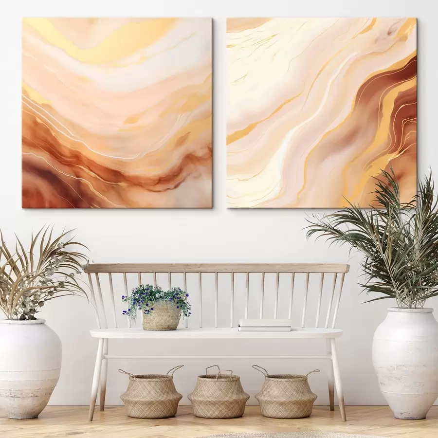 Obraz Lehké vlnitá struktury v akvarelové technice Č. m00991