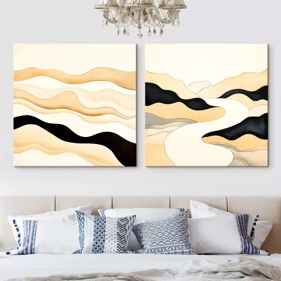 Obraz Abstraktní formy inspirované přírodními rytmy Č. m00992