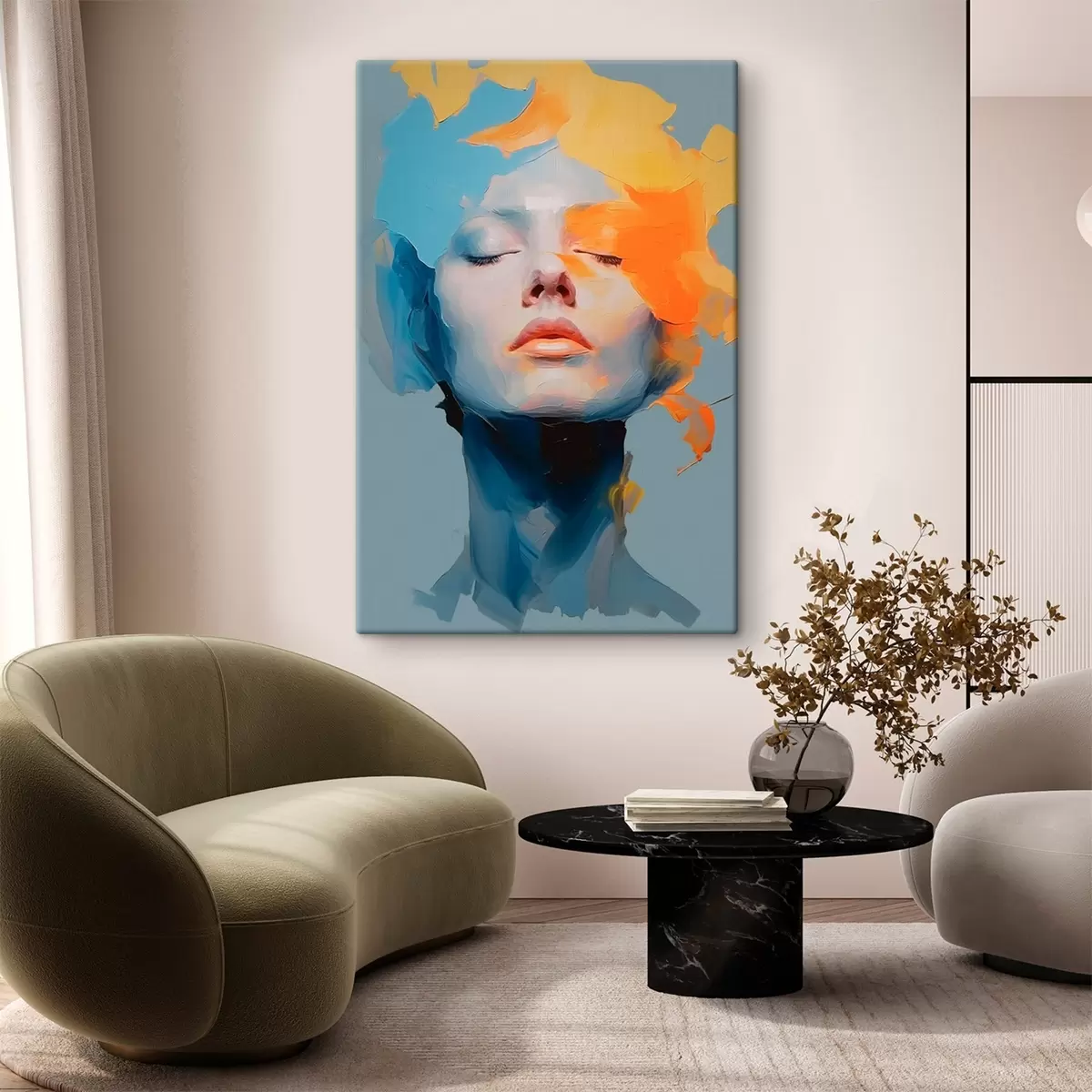 Obraz Dívka v barvě Č. s46810