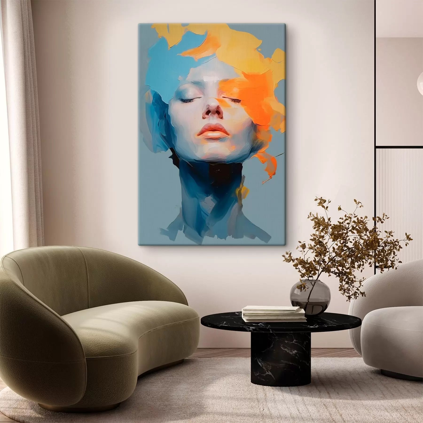 Obraz Dívka v barvě Č. s46810