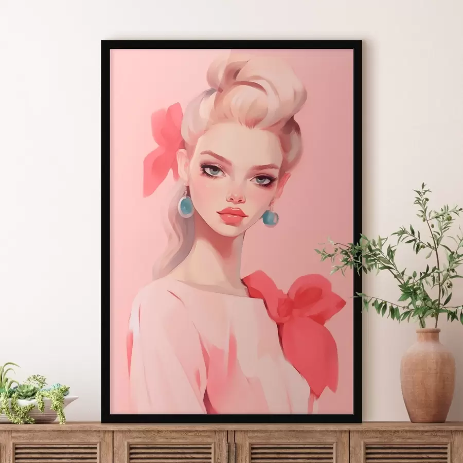 Fototapet Dívka v růžovém f46804