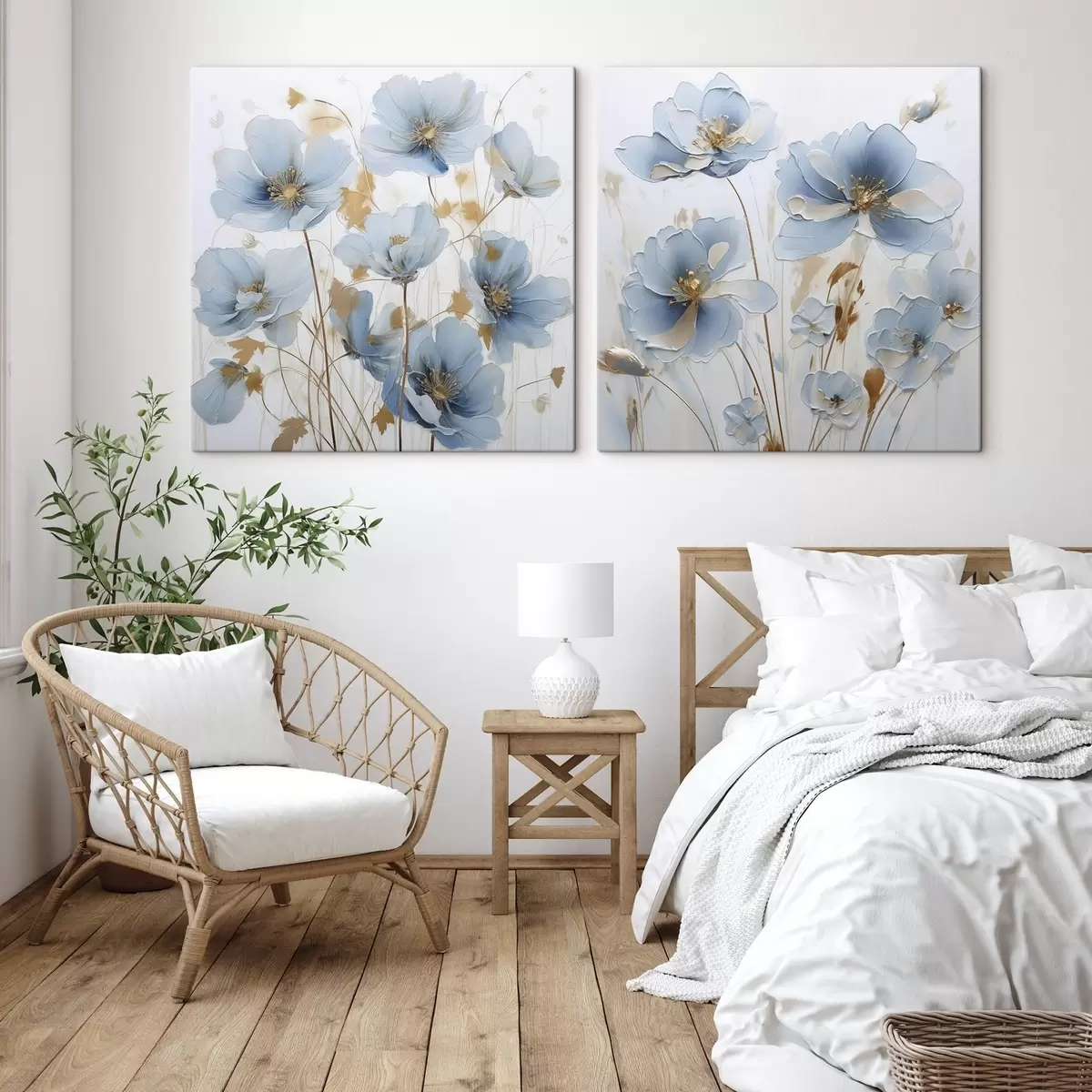 Obraz Jemné květiny imitace malby Č. m01044