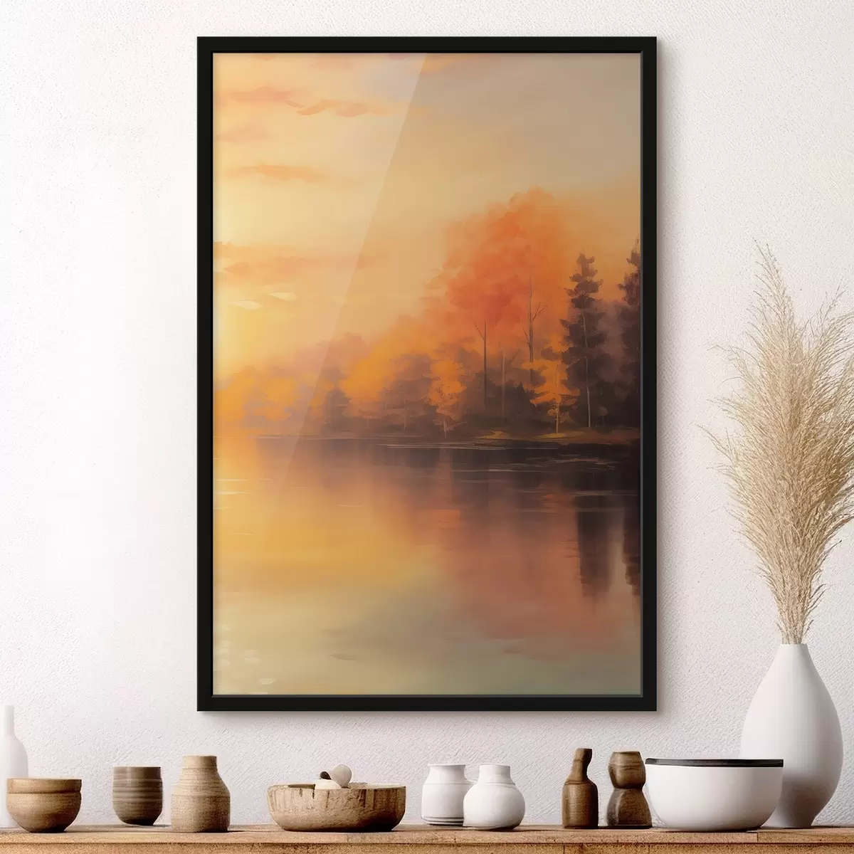 Poster Les u rybníka f46772