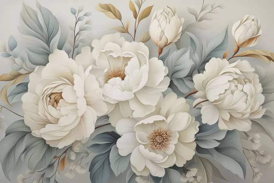 Fototapet Kytice pivoněk w04979