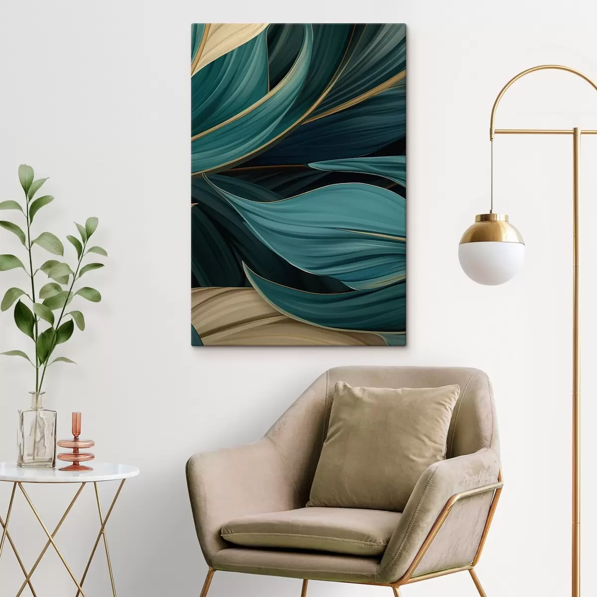 Obraz Zelené abstraktní listy Č. s46879