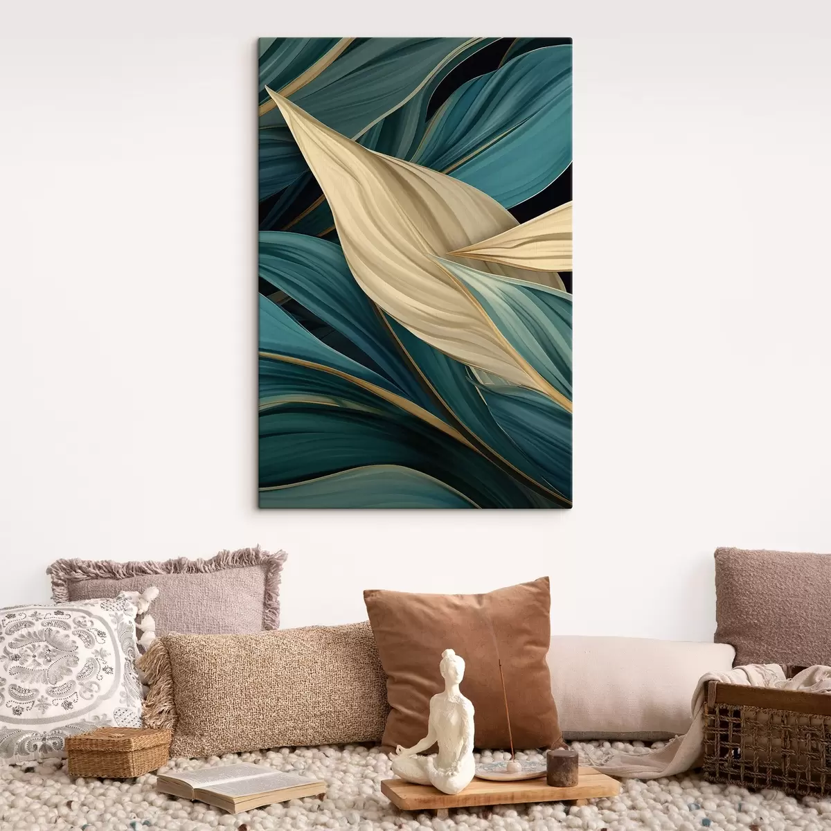 Obraz Velké abstraktní listy Č. s46880