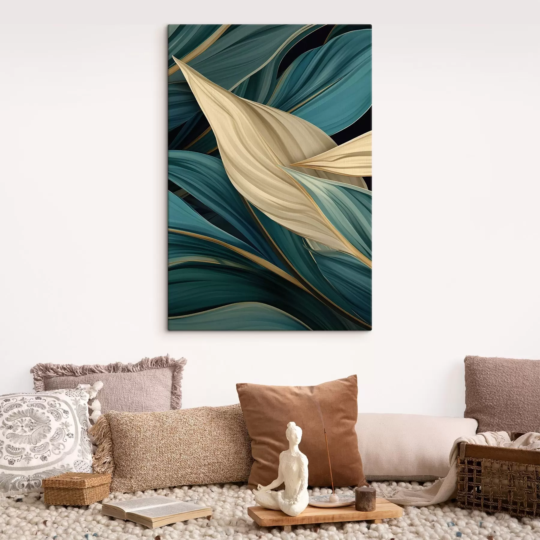 Obraz Velké abstraktní listy Č. s46880