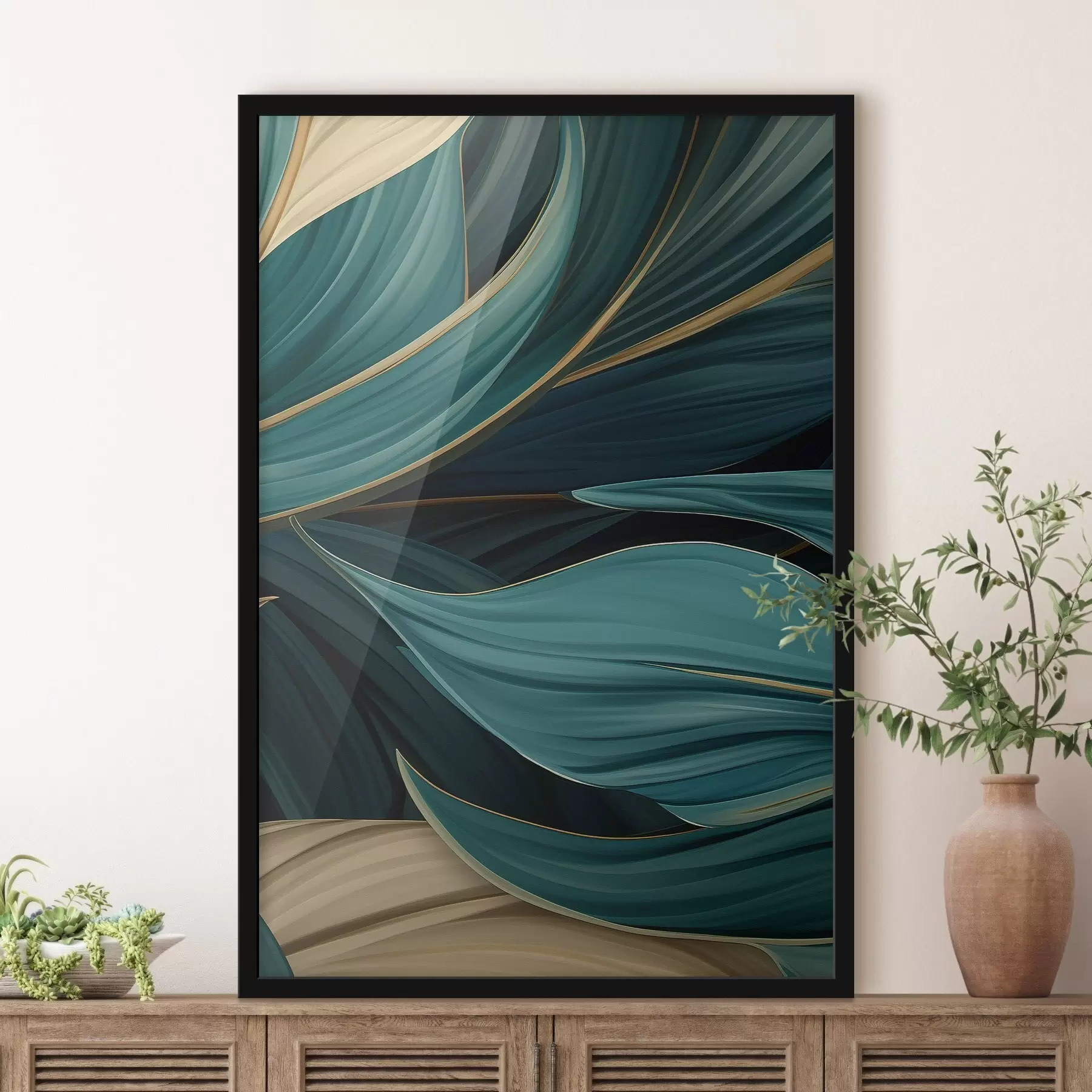 Fototapet Zelené abstraktní listy f46879