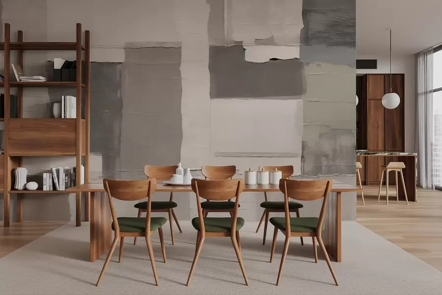 Fototapet Klidné texturované obdélníky v šedobéžových tónech w04958