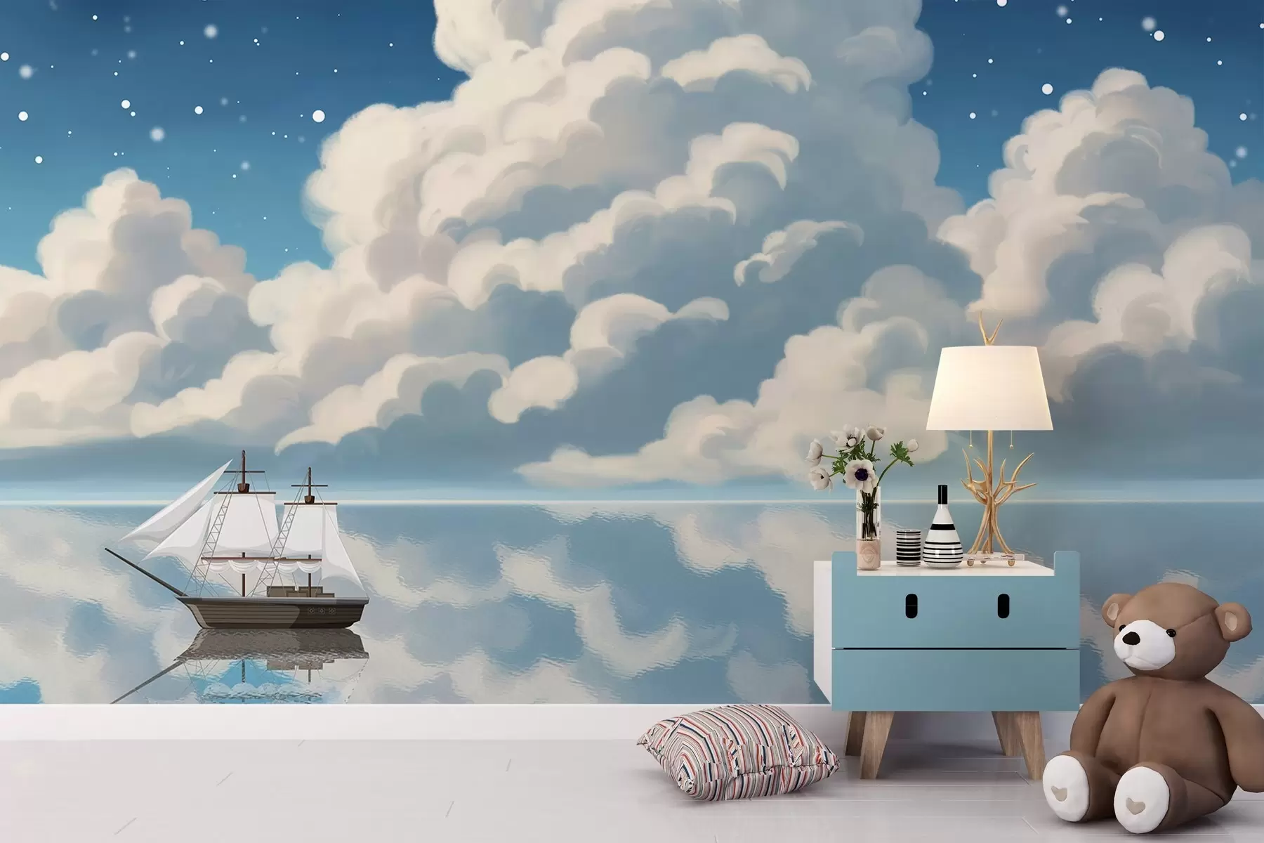 Fototapet Husté mraky nad vodou w04996